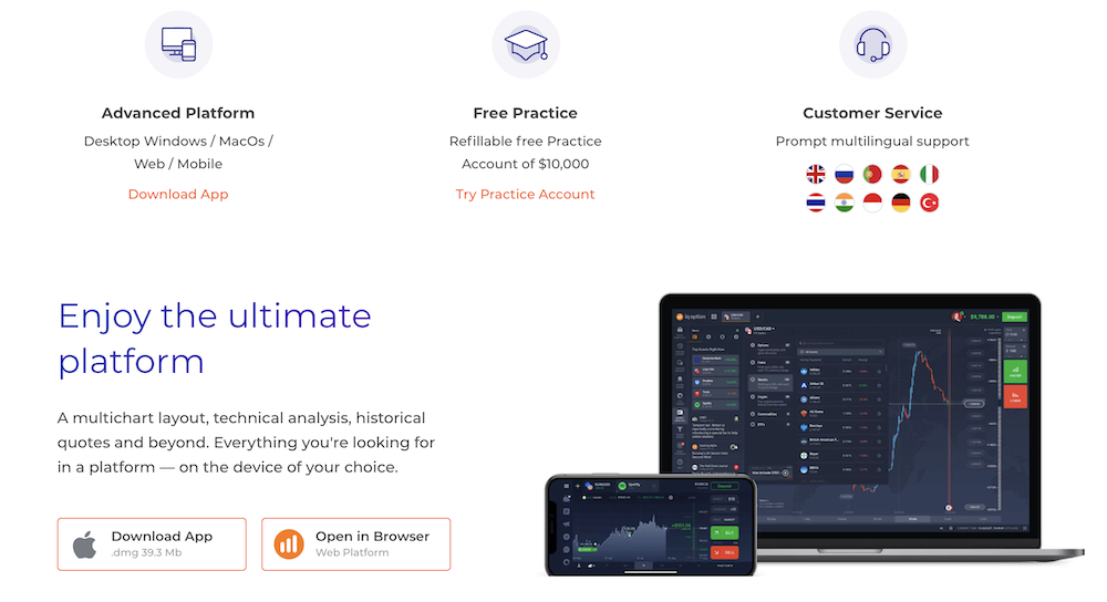IQ Option (IQ Broker) Trang Chính Thức